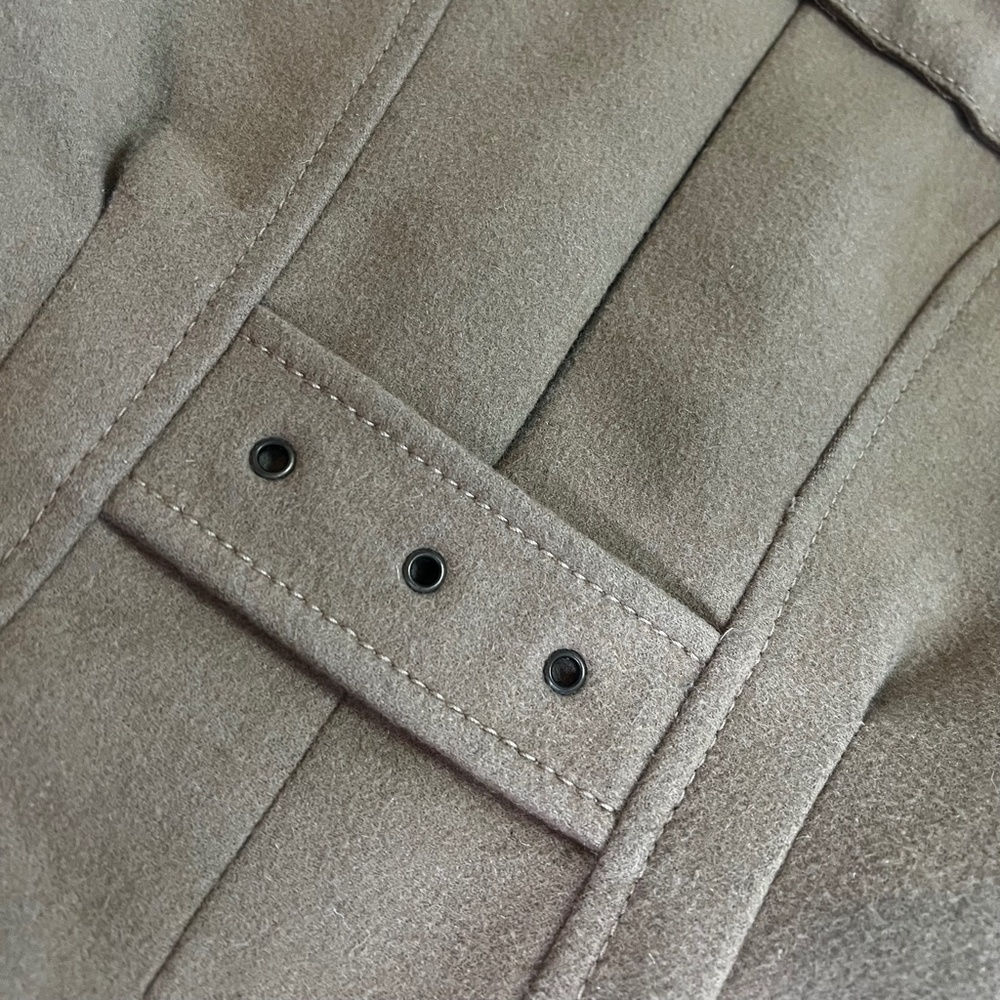 EUC. 90s [BCBG] Camel Military Moto Coat | Cashmere + Wool Beige Jacket | Medium - Picture 8 of 15
